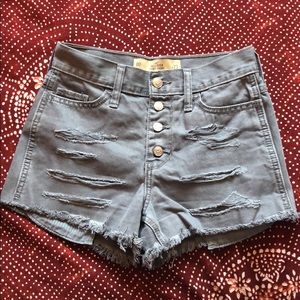 Denim short shorts
